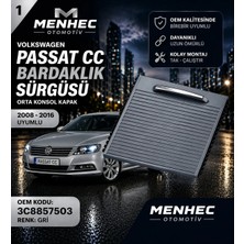 Menhec Otomotiv Passat cc Bardaklık Kapağı Sürgülü Kapak Orta Konsol Gri 2008-2016