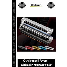 Carlburn Oto Araç Içi Park Telefon Kartı Şık Lüks Çevirmeli Ayarlı Torpido Üstü Silindir Numaratör