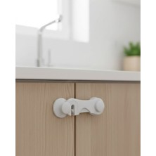 Najmaddin 4 Adet Bebek Güvenlik Dolap Kilidi Çift Taraflı Bantlı Kolay Montajlı Emniyet Seti -C