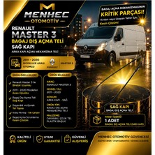 Menhec Otomotiv Master 3 Bagaj Açma Teli Sağ Kapı Dış Mekanizma Teli 2011-2020