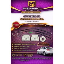 Menhec Otomotiv Citroen C5 Cam Kriko Teli Ön Sol (2008-2020) – Kapı Cam Tamir Seti