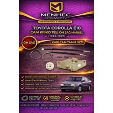 Menhec Otomotiv Toyota Corolla E10 Cam Kriko Teli Ön Sağ (1993-1997) – Kapı Cam Tamir Seti