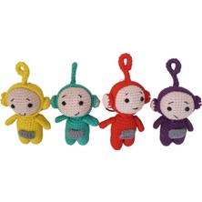 Maskot Teletabiler Takımı Amigurumi Organik Anahtarlık Oyuncak