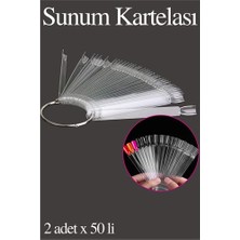 Turk Protez Tırnak Sunum Kartelası Şeffaf 100 Lü - KR0025-5N3WH4