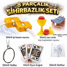 Magicool 8’li Sihirbazlık Seti (Kibrit, Defter, Halka, Kupa, Ip, 3’lü Kart)