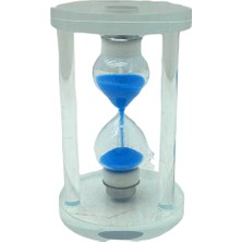 Nargo Küçük Cam Kum Saati Cam Standlı 5 Dakika Zamanlı = Çap: 5.8cm-Yükseklik: 9.8cm