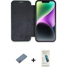 Marsilyan™- iPhone 12 Kılıf Siluet Minimal Serisi - Şeffaf Pasifik Cam Ekran Koruyucu + Pembe Shine Kamera Lens Koruma Cam