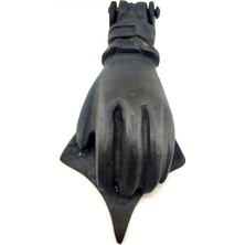 Najmaddin Antika Tarz Dekoratif Pirinç El Kapı Tokmağı, Taktak - 167X75 Mm, Oksit -Com