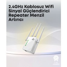 Najmaddin Yüksek Hızlı Parazit Önleyici Wifi Repeater Router -Com