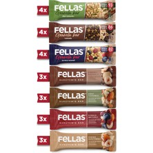 Fellas Kuruyemiş Bar Karışık Paket 30 G x 12 Adet + Granola Bar Karışık Paket Protein Kaynağı 23G x 12 Adet