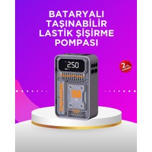 Najmaddin Mini Boy Elektrikli Şarjlı Yüksek Basınçlı Lastik Şişirme Pompası -Com
