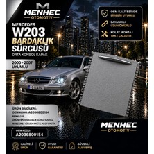 Menhec Otomotiv Mercedes W203 Bardaklık Kapağı Sürgülü Kapak Orta Konsol Gri C Class 2000-2007