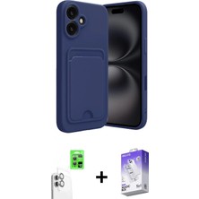 Marsilyan™- iPhone 16 Kılıf Vadi Çizgi Prime - Siyah Bilvis 5in1 3D Magic Cam Ekran Koruyucu + Beyaz Raze Metal Kamera Lens