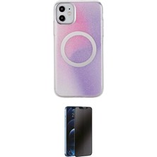 Toyigoo Ieg™ Iphone 11 Kılıf Pusula Form - Siyah 3D Antistatik Hayalet Cam Ekran Koruyucu