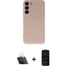 Marsilyan™- Galaxy S23 Plus Kılıf Ahenk Serisi - Siyah 6d Antistatik Mat Seramik Hayalet Nano Ekran Koruyucu + Şeffaf Kamera Lens Koruma Cam