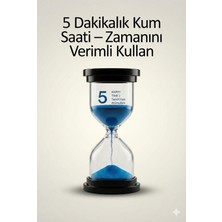 Karahanbey 5 Dakikalık Kum Saati Zamanlayıcı – Dekoratif Masa Saati 4 Renk Seçeneği