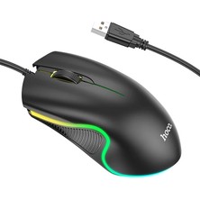 Najmaddin Hoco GM19 Rgb LED Işıklı Gamer Oyuncu Kablolu Optik MOUSE-(5775) -Com