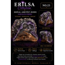 Erilsa Sertifikalı Doğal Ametist Jeodu Taşı Iri Kristal Ham Kaya Mor Ametist Büyük Kütle Dekoratif