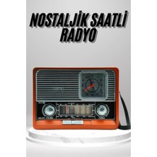 Najmaddin Nostaljik Vintage Radyo Taşınabilir Bluetooth Bağlantılı Hoparlör Radyo -Com