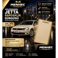 Menhec Otomotiv Jetta Bardaklık Kapağı Sürgülü Kapak Orta Konsol Bej 2006-2014