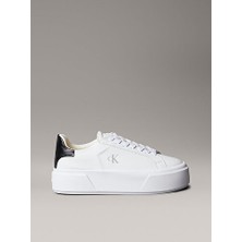 Calvin Klein Kadın Platform Detaylı Laceup Deri Sneaker