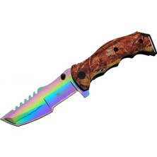 Toptan Bulurum Tanto Fst 3039 A Tırtıklı Gökkuşağı Kamp Çakı 23 cm  G10 Sap, Yarı