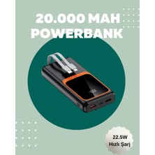 Najmaddin Dijital Ekranlı 20.000 Mah Powerbank | 22.5W Hızlı Şarj + Çoklu Bağlantı Seçeneği