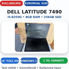 Dell Latitude 7490 I5-8250U 8gb 256GB SSD 14” Fhd Kullanılmış Laptop Garantili