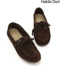 Gönderi(r) Kadın Kahve Süet  Bağcıklı Hakiki Deri Comfort Ayakkabı