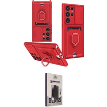 TKÇ Ieg™ Galaxy S25 Ultra Kılıf Vadi Form Prime - Siyah Bilvis Hayalet Cam Ekran Koruyucu