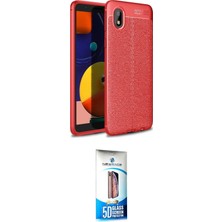 TKÇ Ieg™ Galaxy A01 Core Kılıf Doruk Klasik Özel Seri - Siyah 5d Eko Cam Ekran Koruyucu