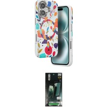 TKÇ Ieg™ Iphone 16 Kılıf Siluet Doku - Siyah 360 Mat Full Body Arka Koruyucu