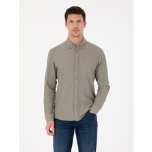 Cacharel Erkek Yeşil Regular Fit Uzun Kollu Gömlek 50311507-VR054