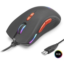 Nemere Gaming Mouse Optik Ayarlanabilir Dpi USB Rgb - Siyah GM180B/LA