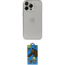Toyigoo Ieg™ iPhone 14 Pro Kılıf Ufuk Minimal Özel Seri - Siyah 18D Cam Ekran Koruyucu