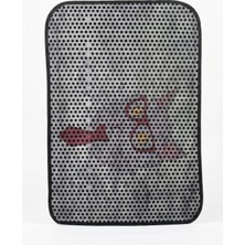 Easera Ticaret Kedi Tuvaleti Paspası Kırmızı Gözlüklü ve Papyonlu Cool Kedi Tasarımlı