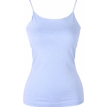 Trender Lastik Askı Uzun Açık Mavi Kadın Atlet 580-04