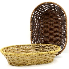 Go İthalat Oval Ahşap Ekmek Sepet (5224)