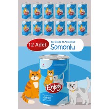 Enjoy Somonlu Kedi Konservesi Sos Içinde Et Parçacıklı 400 gr X12