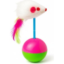 Motto Ticaret Hacı Yatmaz Peluş Fareli Kedi Oyuncağı