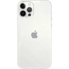 Yağızgil iPhone 12 Pro Uyumlu Şeffaf Silikon Kılıf Kamera Korumalı Darbe Emici Sararma Karşıtı Ultra Ince Esnek Tpu Kapak
