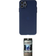 TKÇ Ieg™ Iphone 11 Pro Max Kılıf Atlas Minimal Prime - Siyah 34D Hayalet Izgaralı Cam