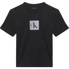 Calvin Klein Kadın Ss Classic Monogram Grafik Detaylı T-Shirt