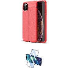TKÇ  iPhone 11 Pro Max Kılıf Doruk Klasik Özel Seri - Siyah 3D Antistatik Seramik Nano Ekran Koruyucu