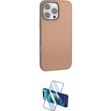 TKÇ  iPhone 16 Pro Max Kılıf Zirve Modern Prime - Siyah 3D Antistatik Seramik Nano Ekran Koruyucu