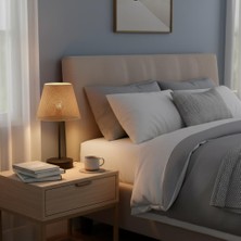 Elizim Home Lighting Bambu Hasır Görünümlü Abajur
