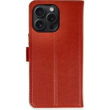 Mey İthalat Mey Ithalat®   iPhone 15 Pro Max Kılıf Trend S Plus Kapaklı Kılıf - Kırmızı