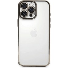 Mey İthalat Mey Ithalat®   iPhone 16 Pro Kılıf  Lensli Silikon - Titanyum Gri