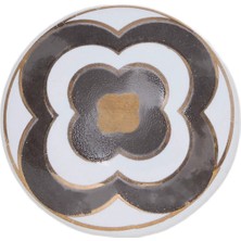 Yargıcı Metal Detaylı Seramik Çekmece Kulbu(4x6 Cm)