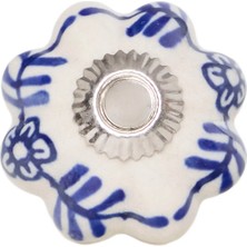 Yargıcı Çiçek Desenli Seramik Çekmece Kulbu(4x4 Cm)